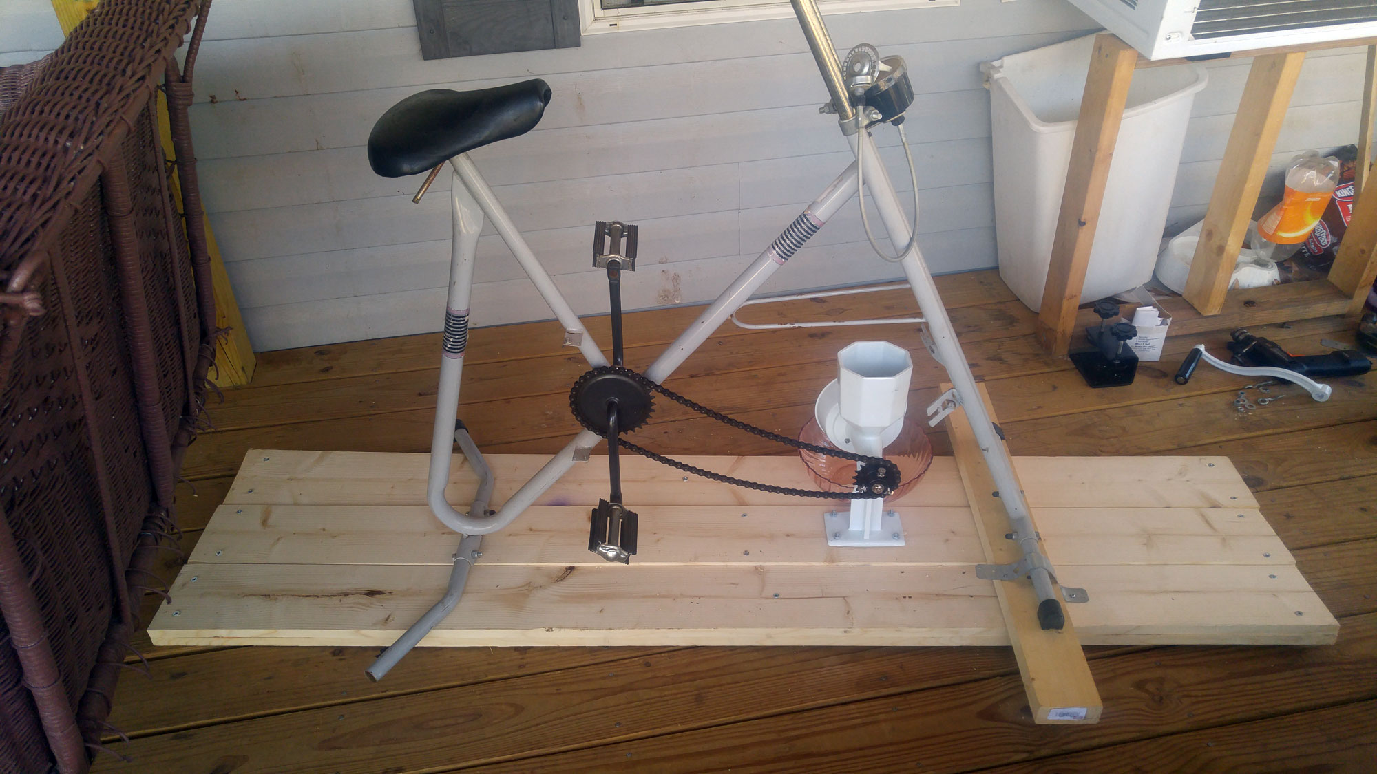 Hand Grain Mill with Bike Sprocket