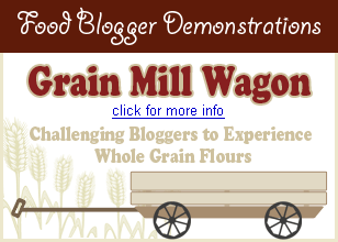 Grain Mill Wagon, Food Blogers demonstrations of the WonderMill grain mills