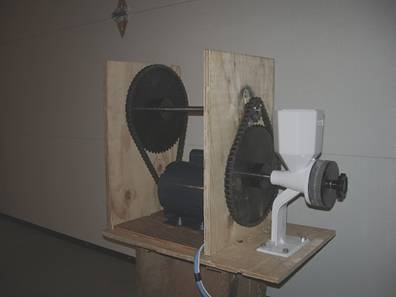 Motorized Grain Mill - Chains hooked up