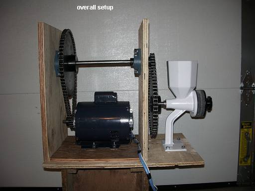 Motorized Grain Mill - Overall setup