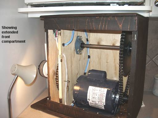 Motorized Grain Mill - Showing extended front compartment